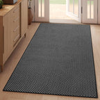 3x5 ft Area Rug Entryway Runner Rug Non Slip Washable, Boho Woven Kitchen Runner Rugs Door Mat Entry Rugs Carpet for Indoor Foyer Backdoor Hallway Floor Bedroom Living Room, Black