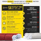 SUNROX LokGrip Non Slip Tufted Memory Foam Bench Cushion, FadeShield Water Resistant Durable Thicken Outdoor/Indoor Bench Seat Pads 59x16x4 inch, Burgundy