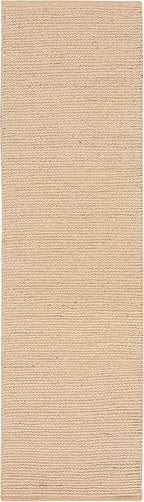 Nourison Home Natural Jute Bleached 2'3" x 8' Area Rug - Easy Clean, Non Shedding, Bed Room, Living Room, Dining Room, Kitchen (8' Runner)