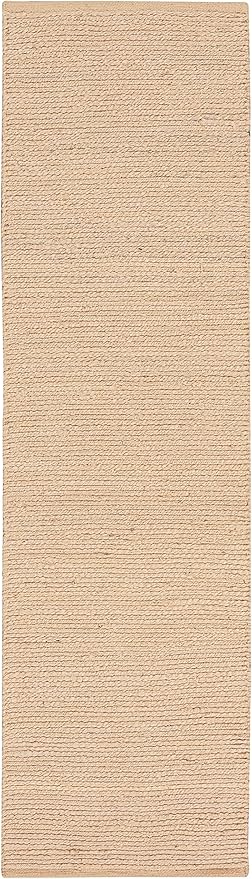 Nourison Home Natural Jute Bleached 2'3" x 8' Area Rug - Easy Clean, Non Shedding, Bed Room, Living Room, Dining Room, Kitchen (8' Runner)