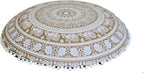 INDIAN CRAFT CASTLE ICC 32 Inch Floor Pillows & Cushions Covers Decorative Hippie Mandala Pouf Pillow Covers Bohemian Seating Meditation Cushion Cover Large Boho Ottoman Case Pillowcase for Couch