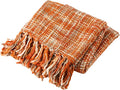 BATTILO HOME Orange Throw Blanket for Couch, Decorative Fall Blankets and Throws, Soft Colorful Throw Blankets for Bed, Halloween Throw Blanket for Home Decor, 50"x60"