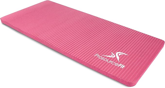 ProsourceFit Extra Thick Yoga Knee Pad and Elbow Cushion 15mm (5/8”) Fits Standard Mats for Pain Free Joints in Yoga, Pilates, Floor Workouts