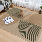 Lahome Enfys Modern Rainbow Easy Jute Office Rug, Washable Rugs 4x6 for Living Room Bedroom Farmhouse Kitchen Mats for Floor, Contemporary Non Slip Floor Carpet for Entryway Backyard Sunroom
