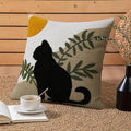 JASEN Cat Boho Throw Pillow Covers 18x18 Cute Absract Tufted Pillow Covers Cushion Case for Bed Couch Sofa Home Decor（Only 1 Pillow Cover）