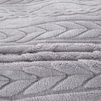 YUSOKI Twin XL Blanket Single Layer,Weight(3.1lb),370GMS-3D Stylish Design for Gift Home Decor (Light Grey,65"x90")