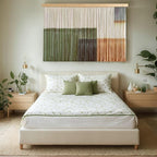laddawan Extra Large Macrame Wall Hanging Dip-Dyed Tapestry Modern Wooden Home Wall Art for Living room Boho Handmade Wall Decor for Bedroom (Green1)