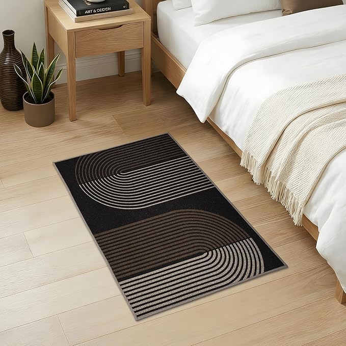 GarveeHome Modern Rainbow Easy Jute Rug, 2x3 Entryway Rug Non Slip Indoor Outdoor Doormat, Washable & Non Shedding for Front Door, Kitchen, Farmhouse Porch