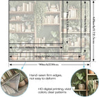 Accnicc Green Plant Bookshelf Tapestry Botanical Bookshelf Tapestries Wall Hanging Modern Potted Plants Bookshelf Backdrop Large Tapestry for Bedroom Living Room Dorm 80 x 60 inch