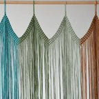 IOWER Macrame Curtain Macrame Boho Doorway Window Curtains for Wall Door Divider Windows Door Wedding Background(Colorful)