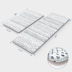 KIMODE Kitchen Mats 2PCS,Cushioned Anti Fatigue Boho Kitchen Rugs and Mats,Non Slip Waterproof Kitchen Mats for Floor,Comfort Foam Standing Desk Mat for Home,Office,Sink,Laundry,Blue and White