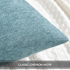 MIULEE Pack of 2 Blue Gray Decorative Pillow Covers 20x20 Inch Soft Chenille Couch Spring Throw Pillows Farmhouse Cushion Covers for Home Decor Sofa Bedroom Living Room