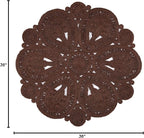 SAFAVIEH Area Rug 3' Round - Natural Fiber Collection - Rust, Handmade Jute, Decorative Boho Floral Design (NF360T)