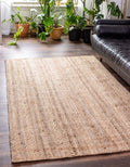 Unique Loom Braided Jute Collection Classic Quality Made Natural Hand Woven Area Rug (12' 2 x 16' 0 Rectangular, Natural)