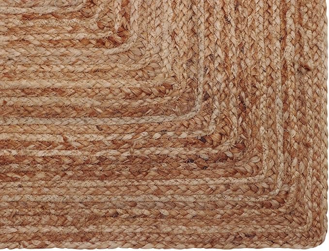 COTTON CRAFT Jute Rug - Braided 100% Jute Door Mat - Woven Neutral Reversible Small Rug - Entryway Kitchen Living Room Bedroom Bathroom Farmhouse Rustic Boho Door Mat Throw Carpet - 22x34 - Natural