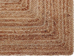 COTTON CRAFT Jute Rug - Braided 100% Jute Door Mat - Woven Neutral Reversible Small Rug - Entryway Kitchen Living Room Bedroom Bathroom Farmhouse Rustic Boho Door Mat Throw Carpet - 22x34 - Natural