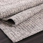 Easy Jute Rug 8x10 Indoor Outdoor Natural Rugs Solid Fiber Rug Woven Area Rug Boho Easy Clean Inside Carpet for Living Room Bedroom Dining Room Hallway or Outdoor Patio Porch (8 X 10 Silver)
