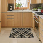 JTJ Black and White Indoor Entrance Rugs 2x3 - Easy Jute Woven Accent Rug for Indoor Area, Kitchen, Bedroom, Washable Low Pile Vintage Classic Decor