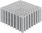 VEVOR Modular Interlocking Cushion, 12 Pack 12" x 12" Splicing Drainage Mats, Soft PVC Interlocking Drainage Floor Tiles, Non-Slip Drainage Holes for Restroom, Bathroom, Kitchen, Pool, Wet Areas, Gray