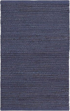 Nourison Home Natural Jute Navy 2' x 3' Area Rug - Easy Clean, Non Shedding, Bed Room, Living Room, Dining Room, Kitchen (2' x 3')