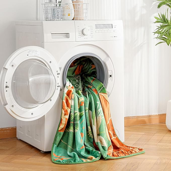 Sage Green Boho Floral Flannel Fleece Throw Blanket – Soft, Warm & Lightweight Fuzzy Blanket for Couch, Bed, or Sofa Decor, Cute Botanical Design for Men Women & Girls, 50''x60''