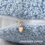 FUTEI Light Blue Throw Pillow Covers 20x20 Inch Set of 2,Furry Faux Fur Teddy Boucle Textured Cushion Covers,Soft Fluffy Decorative Pillow Case,Home Decor for Couch Bed Living Room Office Car
