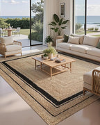 LUMI 4x6 Jute Area Rug for Living Room, Natural Handwoven Rugs Non Slip, Farmhouse Braided Carpets No Shedding for High Traffic, Dining Room, Indoor, Outdoor, Patio