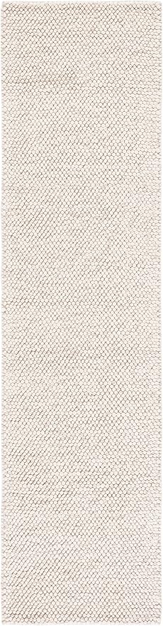 SAFAVIEH Natura Collection Runner Rug - 2'3" x 9', Beige & Ivory, Handmade Wool Blend, Textured Design, Ideal for Living Room, Bedroom, Dining Space (NAT425B)