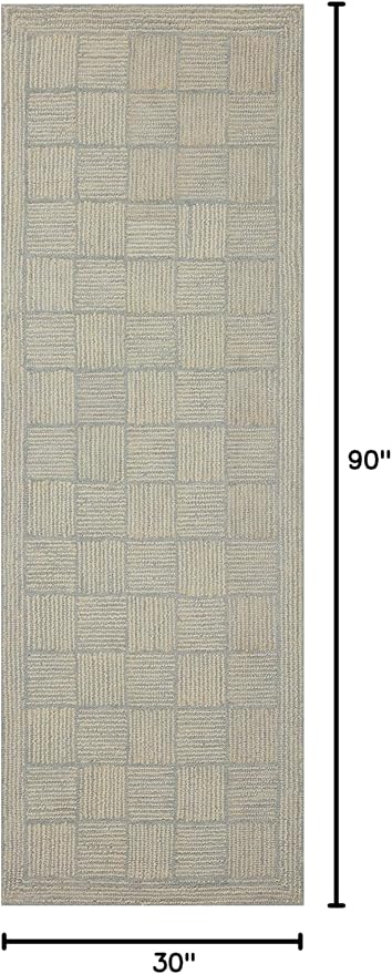 Loloi Chris Loves Julia Francis Collection FRA-03 Silver/Sky 2'-6" x 7'-6" Runner Rug