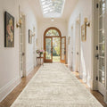 4x12 Wide Hallway Runners: Washable 12ft Runner Rug for Entryway Living Room Soft Vintage Non Slip Carpet Runner for Kitchen Dining Room Nursery Bedroom (Beige, 4x12ft)