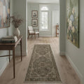 GENIMO Runner Rug 2x6 Non Slip Machine Washable Vintage Hallway Runner Rug, Low Pile Lightweight Rugs for Entryway, Hallway, Kitchen and Corridor, Vintage Chocolate