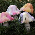 Mushroom Floor Pillow Sofa Cushion Home Decoration Reading Pillow (Purple, 32cm)