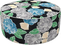 LVTXIII Inflatable Stool Ottoman Footrest with Handle, Decorative Fade-Resistant Foot Stool, Indoor or Outdoor Pouf for Home Garden and Camping Use, 21x21x9, Peony Garden