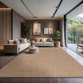 CAMILSON Easy Jute Rug 9x12, Indoor Outdoor Natural Color Fiber Area Rugs for Living Room Patio and Kitchen Rug, Solid Boho Woven Design, Easy-Cleaning, Washable Outside Carpet Alfombras (9 x 12)