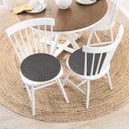 Tromlycs 14 Inch Round Bar Stool Cushion Non-Slip Foam Seat Pad Removable Cover for Circle Chairs (14x14 Inches, Gray)