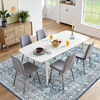 Lofus 5x7 Area Rug for Living Room,Blue Washable Area Rugs with Non-Slip Backing,Soft Boho Carpets for Bedroom Dining Room Home Office Indoor Nursery