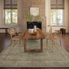 Washable Area Rugs for Living Room: 5x7 Bedroom Rug Boho Vintage Rugs Stain Resistant Non Slip Low Pile Lightweight Soft Carpets for Dining Room Kitchen Nursery Kids Room Farmhouse Living Room