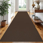 EARTHALL Runner Rug 3x16 Ft Washable Runners for Hallways Extra Long Woven Non Slip Entryway Runner Braided Kitchen Runner Indoor Outdoor Carpet Runners for Hotels, Hall, Stair, Brown