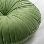 Roslynwood Shelly Round Solid Cactus Velvet Chair Cushion Couch Pumpkin Throw Pillow Home Decorative Seashell Floor Pillow, 16x16 inch