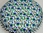 CRAFT KALA 22" Round Mandala Boho Pillow Cover Meditation Room Seating Poufs Cover for Living Room Yoga Room Home Bedroom Balcony Garden Party Decoration Cotton Floor Cushion Cover 22", Blue Elephant