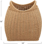 Household Essentials Paper Rope Basket with Handles, Natural