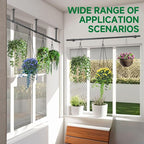 2 pcs Hanging Planters Rod, Plant Hanger Indoor for Window Ceiling, Hanging Plant Shelf for Wall Planter House Plants, Plant Shelves Metal Holder Bar 63 in (Pots, Plants, Chains not Included)