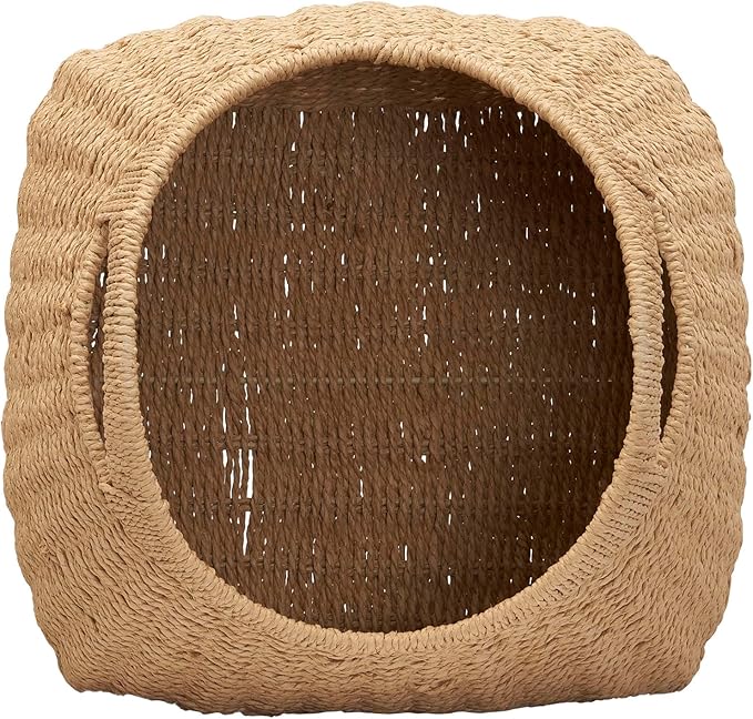 Household Essentials Paper Rope Basket with Handles, Natural