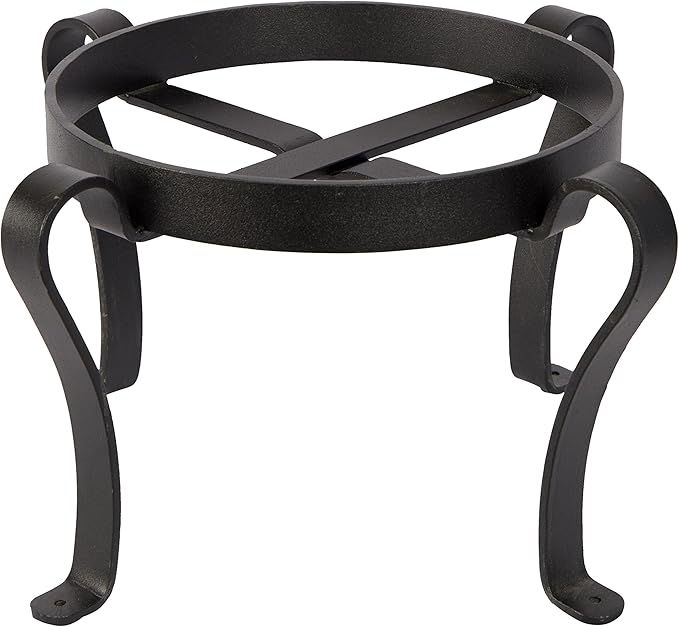 Achla Designs Patio Flower Pot Plant Stand, 8-in H Black