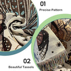 Hopstar Butterfly Throw Blanket Outdoor Blankets and Throws Boho Western Decor Cotton Woven Couch Cover Blanket for Sofa Living Room Beach Travel 51"x63" (Colorful Butterfly)