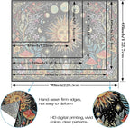 Accnicc Boho Sun and Moon Tapestry Hippie Mushroom Floral Wall Tapestry for Bedroom Aesthetic Vintage Plant Celestial Spiritual Small Tapestries Wall Hanging for Dorm Living Room Decor 60 x 44 Inch