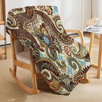 Vintage Bohemian Throw Blanket Indian Mandala Colorful Pattern Blanket for Sofa Bed Couch Chair Or Dorm 60"x80"