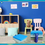 Sawysine 12 Pcs Floor Cushions Classroom Flexible Floor Seating with Handle for Kids in Home School Classroom Kindergarten Daycare Nursery (Bright Color,Square)