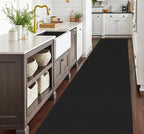 EARTHALL Runner Rug 3x16 Ft Washable Runners for Hallways Extra Long Woven Non Slip Entryway Runner Braided Kitchen Runner Indoor Outdoor Carpet Runners for Hotels, Hall, Stair, Black/Grey