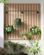 Plant Haning Rod, Hanging Planters for Indoor Plants with 6 Chains, Wall Plant Hanging Bar for Window Celling, 65.7 Inch, Metal Black, Pots Not Included